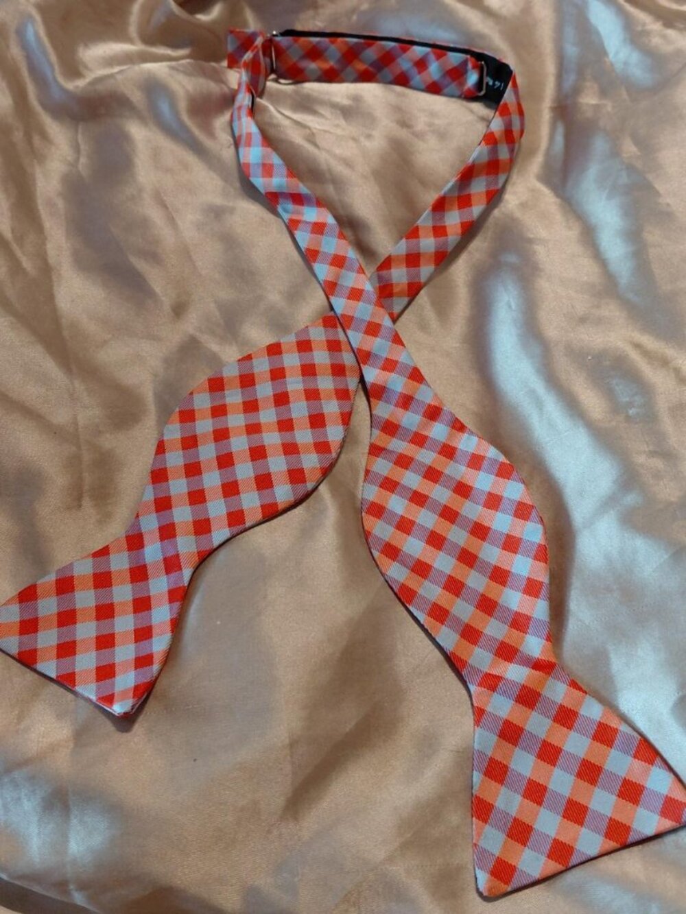 Thomas Pink Checkered Silk Bow Tie